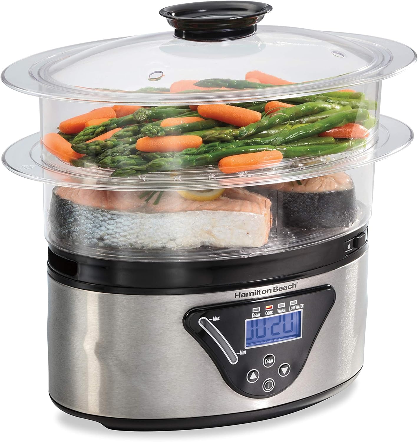 HAMILTON BEACH 5.5QT 2-TIER DIGITAL FOOD STEAMER